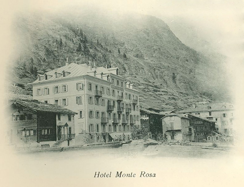 Das Hotel Monte Rosa, wo die verungl&uuml;ckten Bergsteiger nun betrauert werden.
